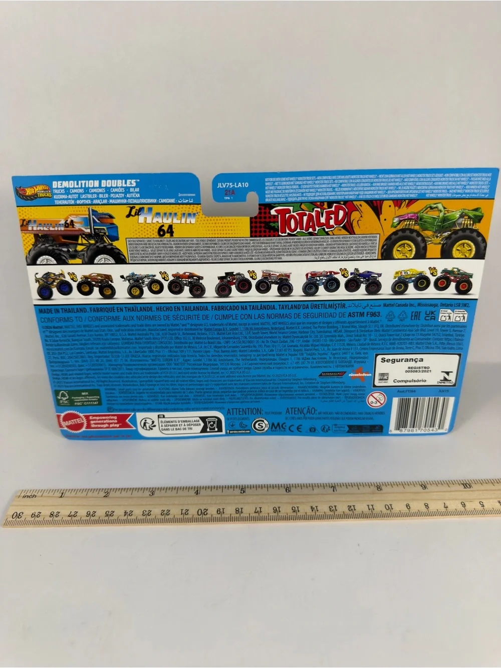 Hot Wheels Demolition Doubles Monster Trucks Lil’ Haulin 64 & Totaled